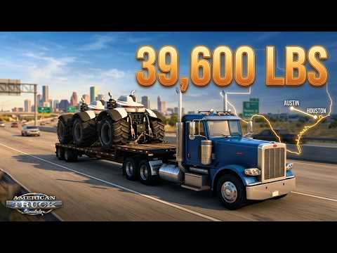 39,600-Pound Autonomous Tractor Haul Across Texas | American Truck Simulator Gameplay | Simulation Games Recap